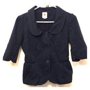 Tulle peplum coat blue